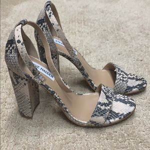 Steve Madden snakeskin block heels